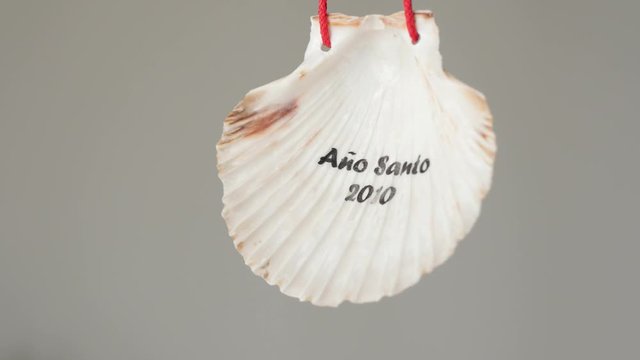 st. james shell scallop rotating, hanging, santo ano, holy year