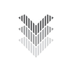 stripes arrow simple logo vector