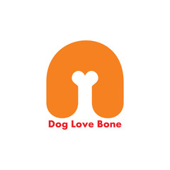 bone pet food letter n logo vector