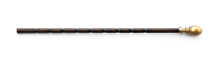 staff, magic wand, walking stick isolated on white background