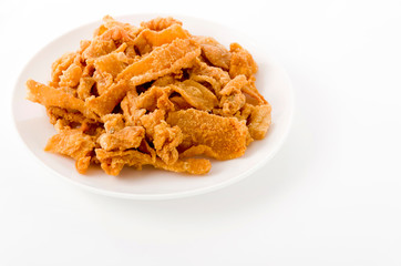 鶏皮のカリカリ揚げ