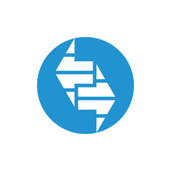 exchange arrow simple geometric symbol logo vector
