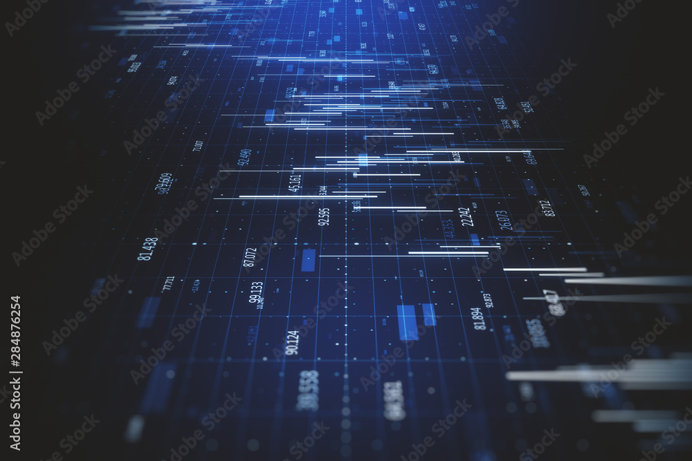 Poster abstract big data background