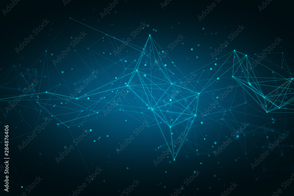 Aufkleber abstract digital polygons background