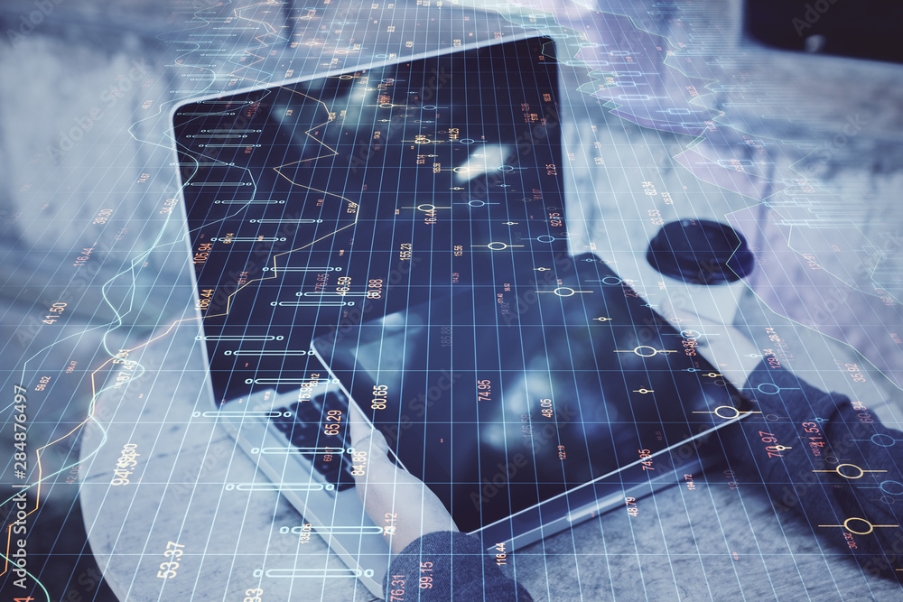 Poster Hands using gadgets with big data