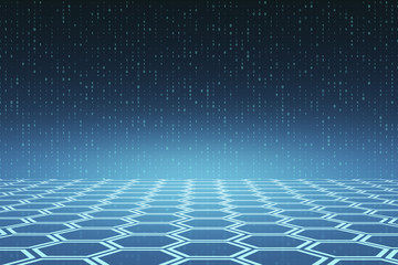 Creative digital hexagons background