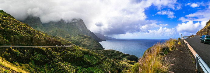 amazing landscapes and nature of volcanic Gran Canaria.Biosphere Reserve. Grand Canary islands of Spain
