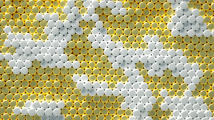 Beautiful, luxury, elegant festive bead background. 3d illustration, 3d rendering.