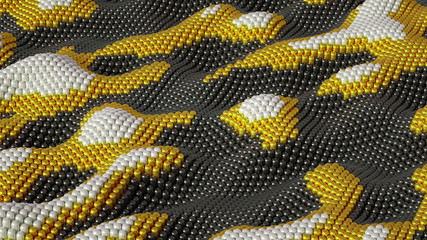 Beautiful, luxury, elegant festive bead background. 3d illustration, 3d rendering.