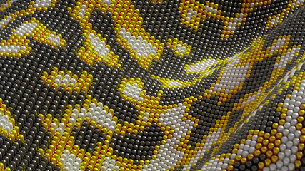 Beautiful, luxury, elegant festive bead background. 3d illustration, 3d rendering.