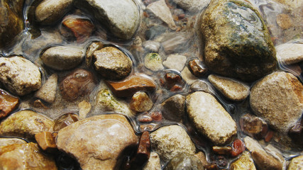 Fototapeta na wymiar stones on the river coast