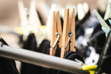 Clothes Pegs Close Up 