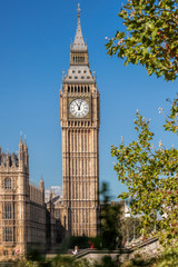 Fototapeta na wymiar Big Ben and Houses of Parliament in London, England, UK