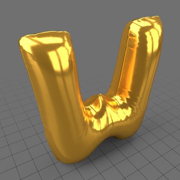 Foil letter W balloon