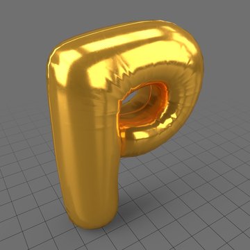Foil letter P balloon
