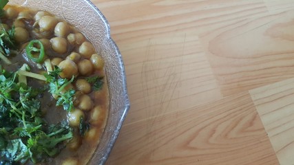 Traditional lentils Channa/Chola Masala or chick peas curry or chole bhature - obrazy, fototapety, plakaty