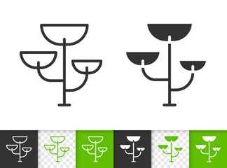 Bonsai Geometric Tree simple line vector icon