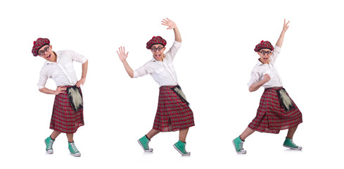 Funny scotsman isolated on the white