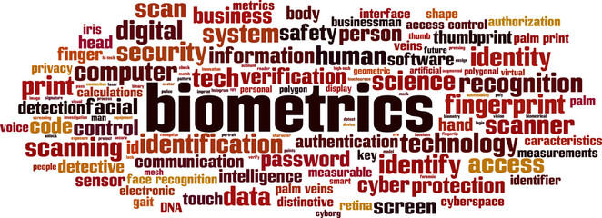 Biometrics word cloud