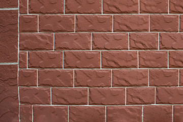 Wall with reddish bricks