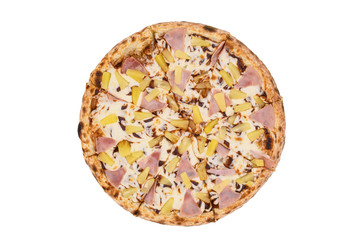 pizza on white background