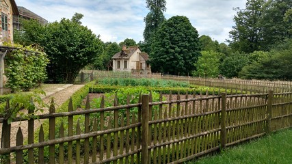 A rural landscape in the Queen's Hamlet, close to the Chateau de Versailles in France.