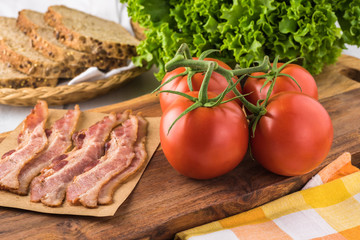 Fresh homemade BLT sandwich.