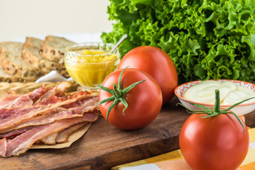 Fresh homemade BLT sandwich.
