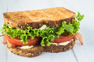 Fresh homemade BLT sandwich.