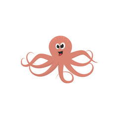 Cute octopus. Vector illustration can use for children designs,  poster, sticker,  postcard, clothes, prints.