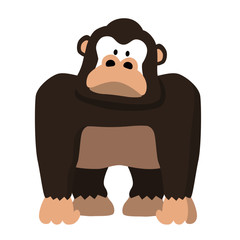 可愛いゴリラのイラスト