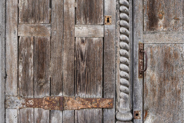 old wooden door with lock