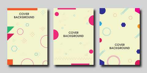 set of cover book background template