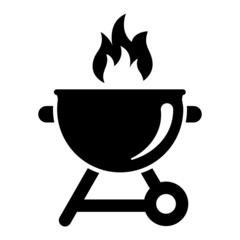 Grill Icon Vector. bbq Illustration symbol. barbecue logo.