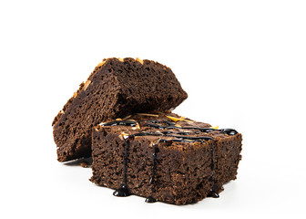Chocolate Brownie on white