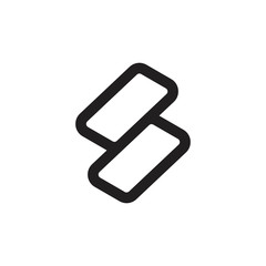 abstract letter s linked line logo vector