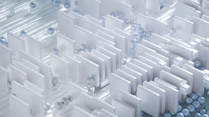 Abstract technology background. 3d illustration, 3d rendering.