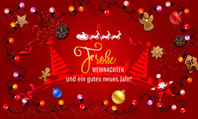 Weihnachten - Frohe Weihnachten. Weihnachtskarte