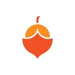 peanut geometric symbol logo vector