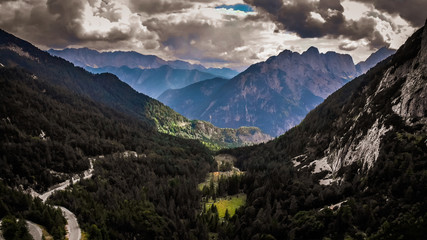 Fototapeta premium Triglav mountains in triglav national park, part of Julian Alps in Slovenia.