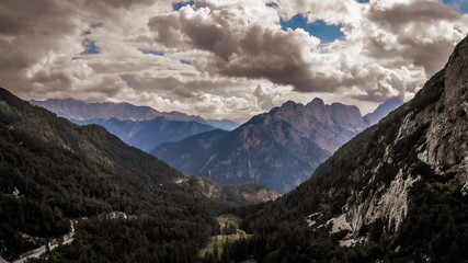 Obraz premium Triglav mountains in triglav national park, part of Julian Alps in Slovenia.