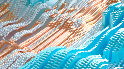 Abstract technology background. 3d illustration, 3d rendering.