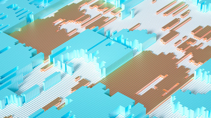 Abstract technology background. 3d illustration, 3d rendering.