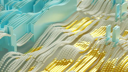 Abstract technology background. 3d illustration, 3d rendering.