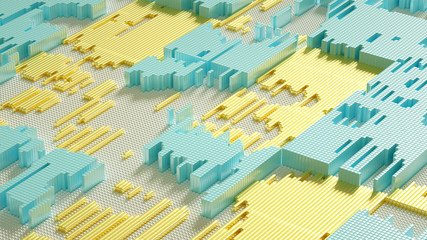 Fototapeta premium Abstract technology background. 3d illustration, 3d rendering.