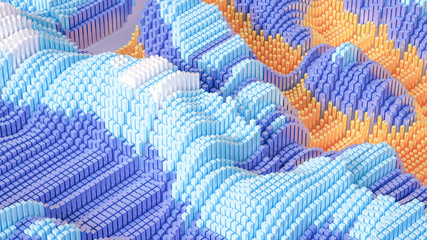 Abstract technology background. 3d illustration, 3d rendering.