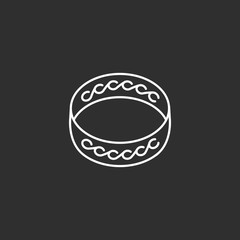 Ring icon. Outline vector icon