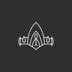 Crown icon. Line art