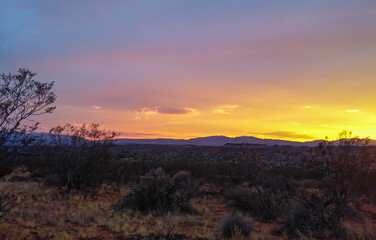 Naklejka na ściany i meble St George Utah desert evening sunset