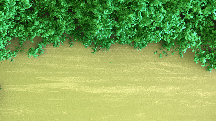 Fototapeta premium Beautiful summer foliage frame. 3d illustration, 3d rendering.